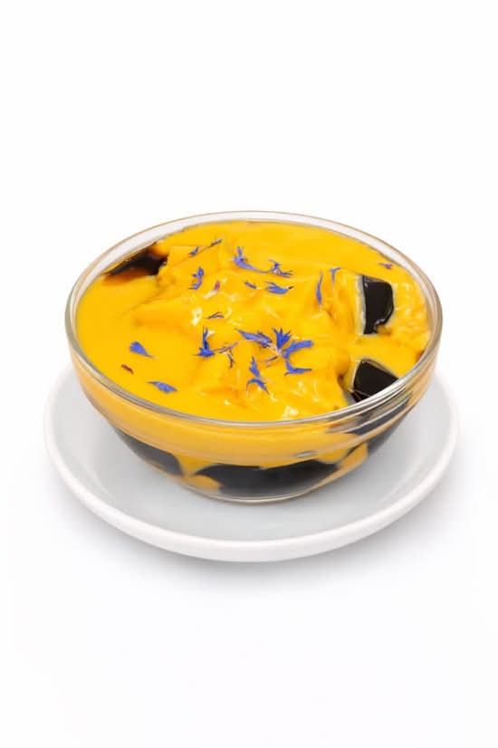 芒果龟苓膏 Fresh Mango w/ Herbal Jelly